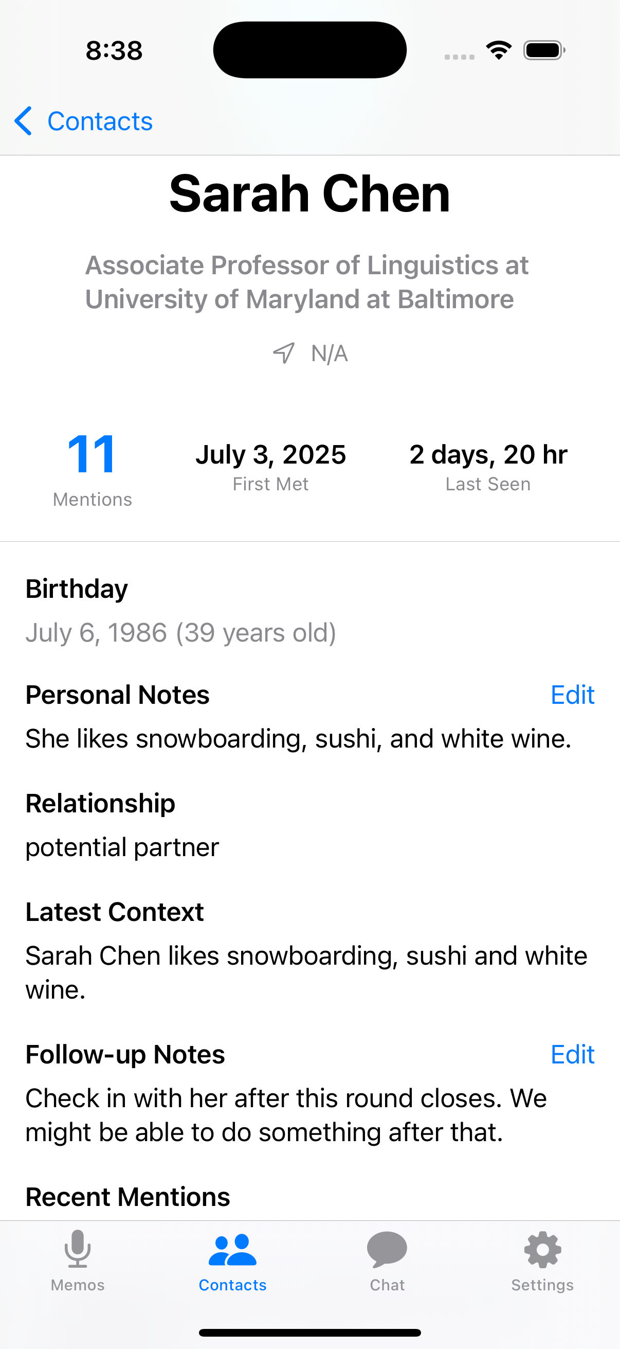 Sociary Recording Interface
